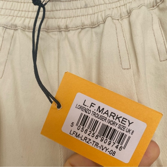 L.F. Markey Lorenzo Trouser - ivory cotton - Picture 10 of 11